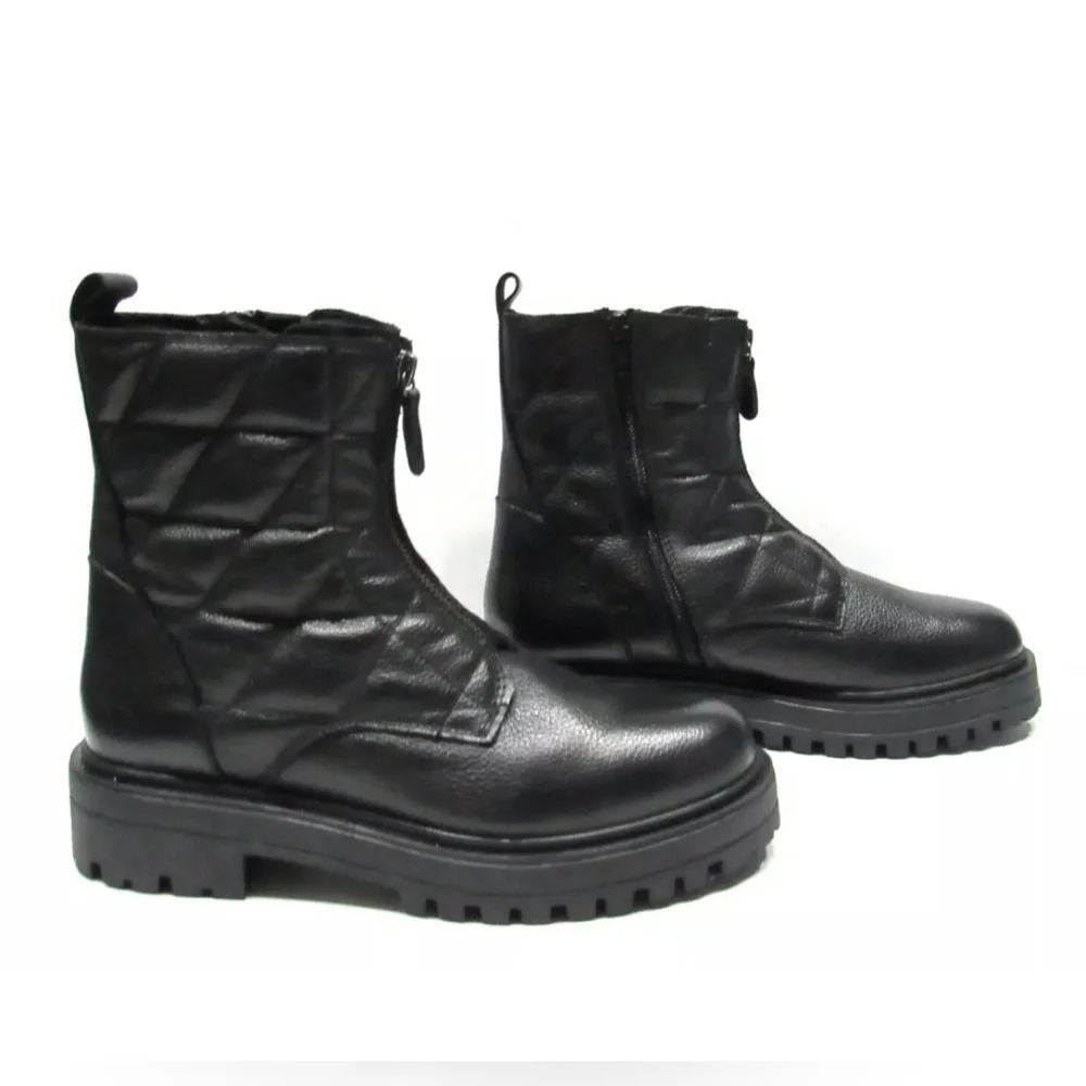 Alberto Toressi Black Zip up leather boots Grunge Punk Moto Gothic Gorpcore 8
